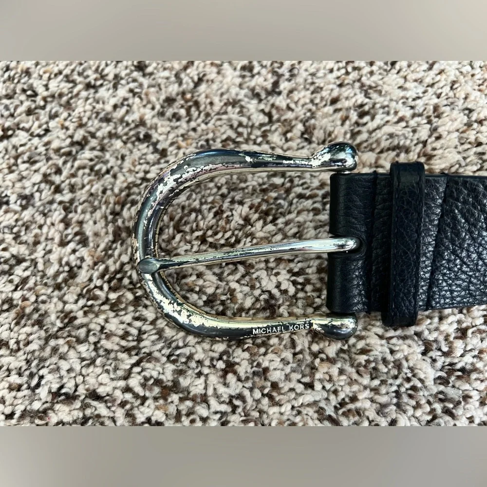 Michael Kors Distressed Leather Studded Western Belt Size Small